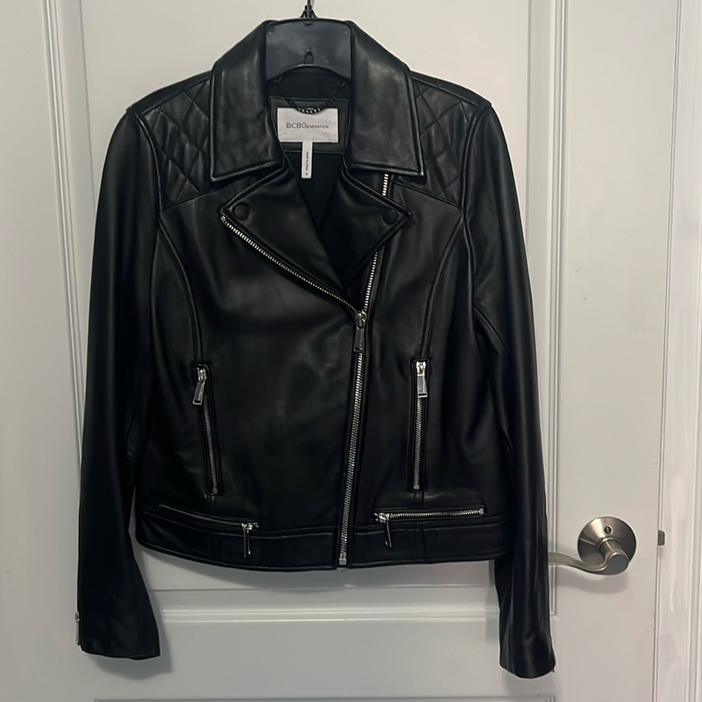 BCBGeneration black leather jacket. Excellent condition